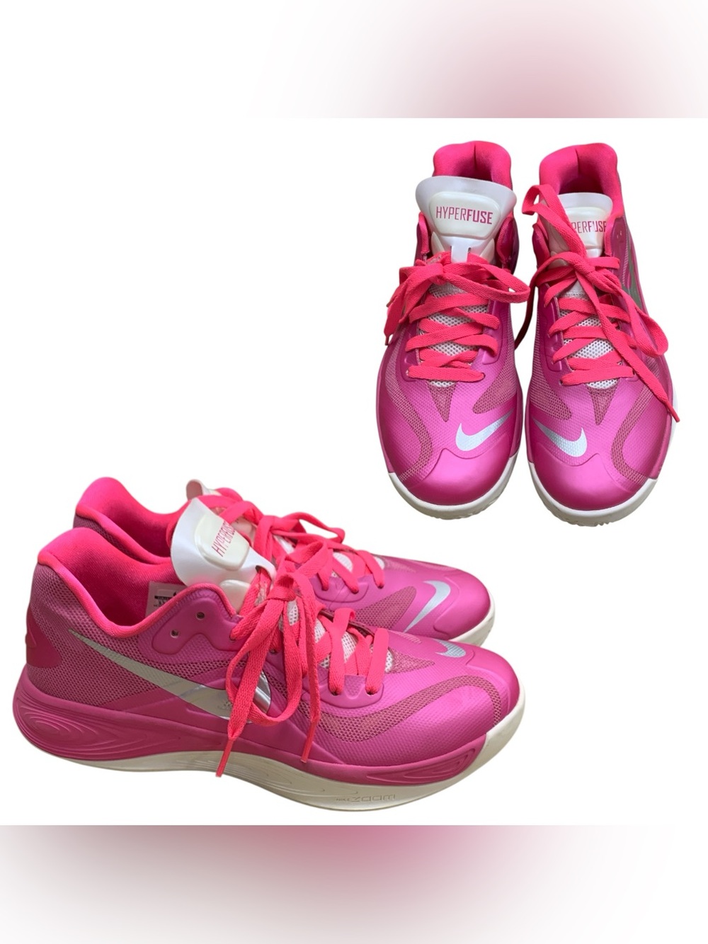 Nike Hyperfuse Pink Athletic Sneakers S9.5